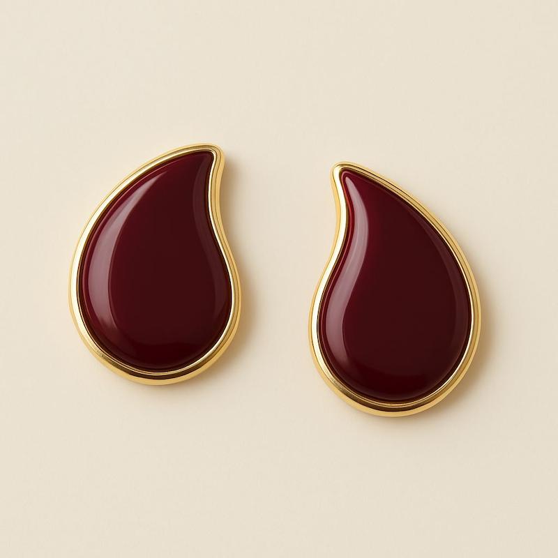 گوشواره قطره زرشکی