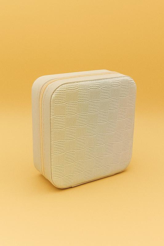 جعبه اکسسوری - طرح ترکیبی - صورتی آبی کرم