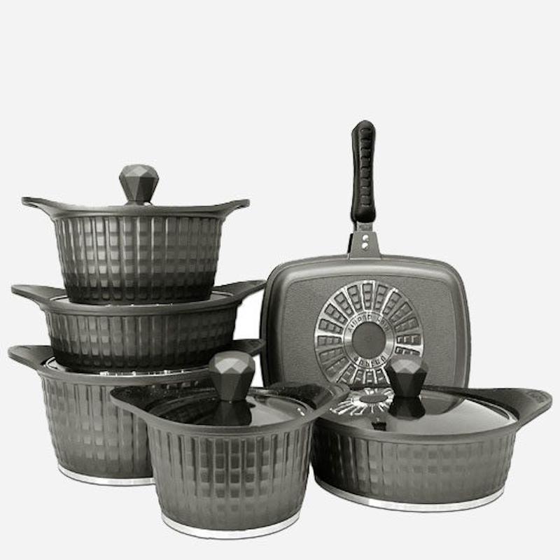 سرویس 12 پارچه طوسی UN-8209