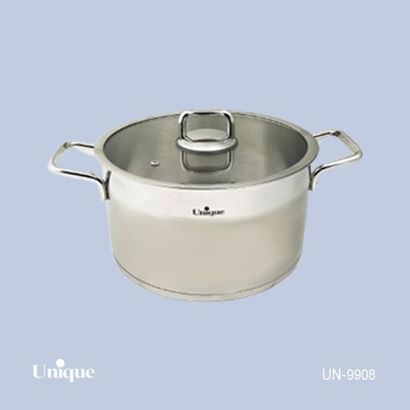 قابلمه استیل سایز 28(فلت) یونیک UN-9908