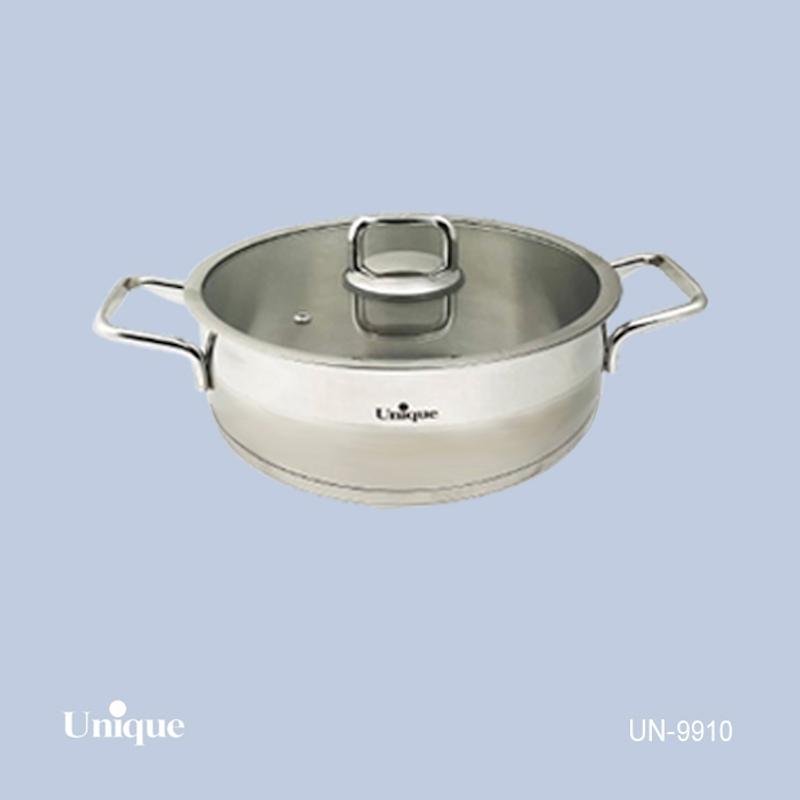 تابه دودسته استیل سایز 28(فلت) یونیک UN-9910