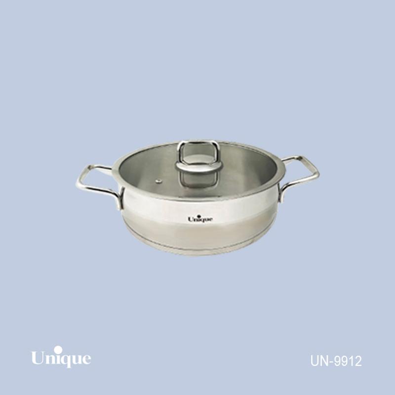 تابه دو دسته استیل سایز 24(فلت) یونیک UN-9912