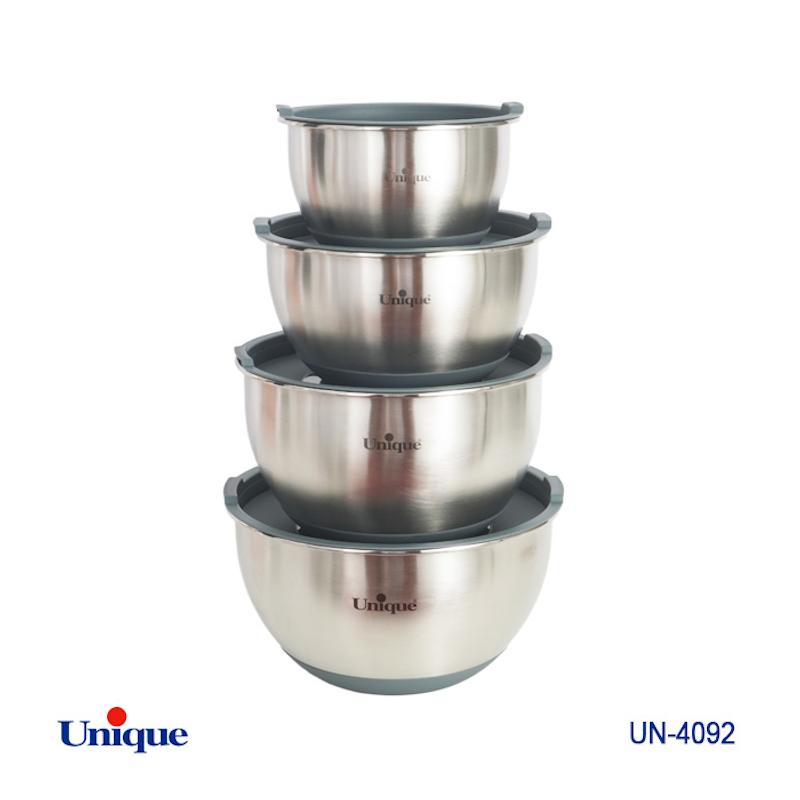 لگن 4 پارچه استیل درب دار یونیک UN-4092
