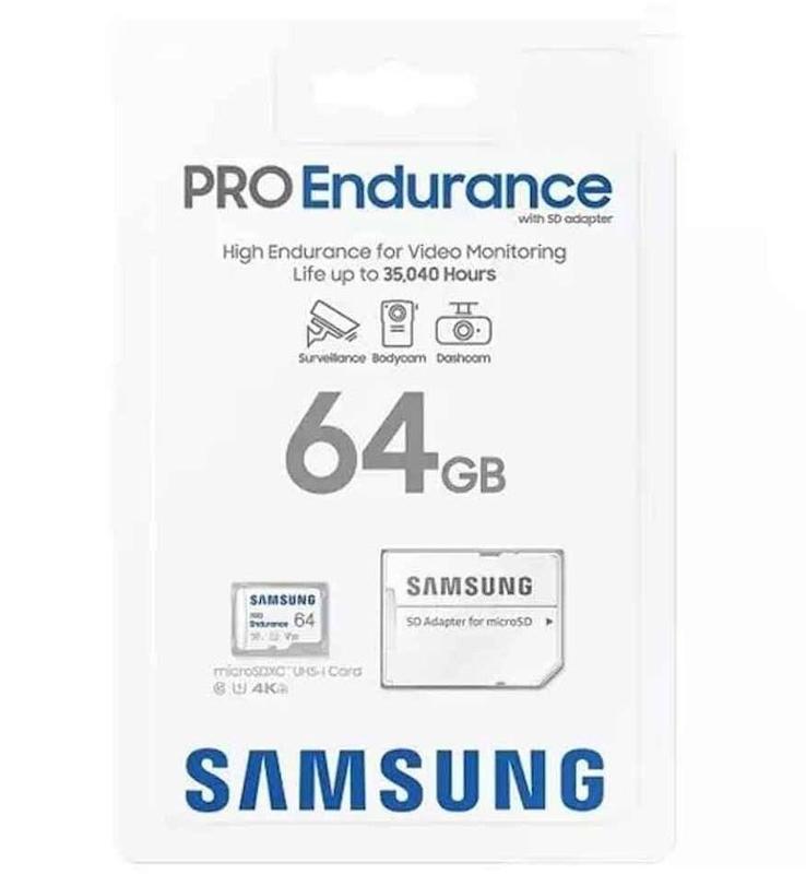 کارت حافظه 64گیگ سامسونگ باگارنتی مادام العمر مدل PRO Endurance کلاس 10 سرعت خواندن 100MBps