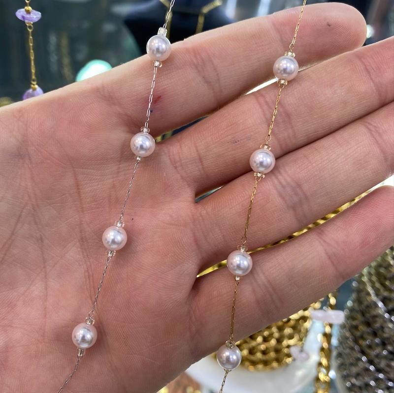 زنجیر استیل مدل مروارید شل