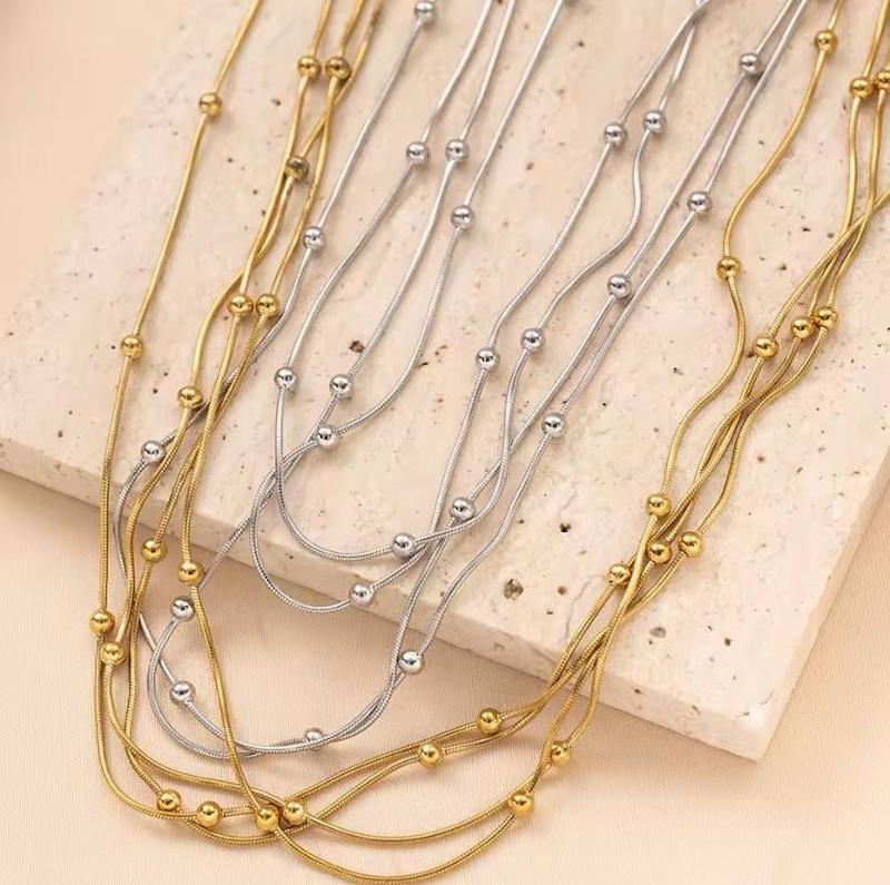 گردنبند استیل مدل ماری خلخالی