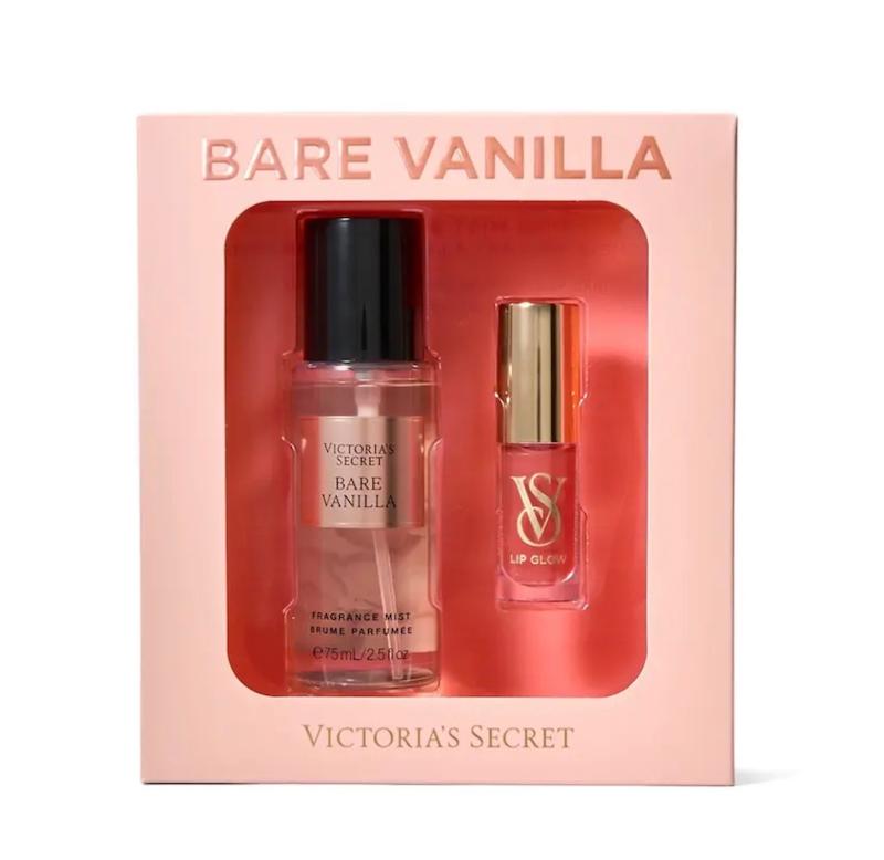 پک 2تکه بادی میست مینی بر وانیلا و روغن لب ویکتوریاسکرت Bare vanilla