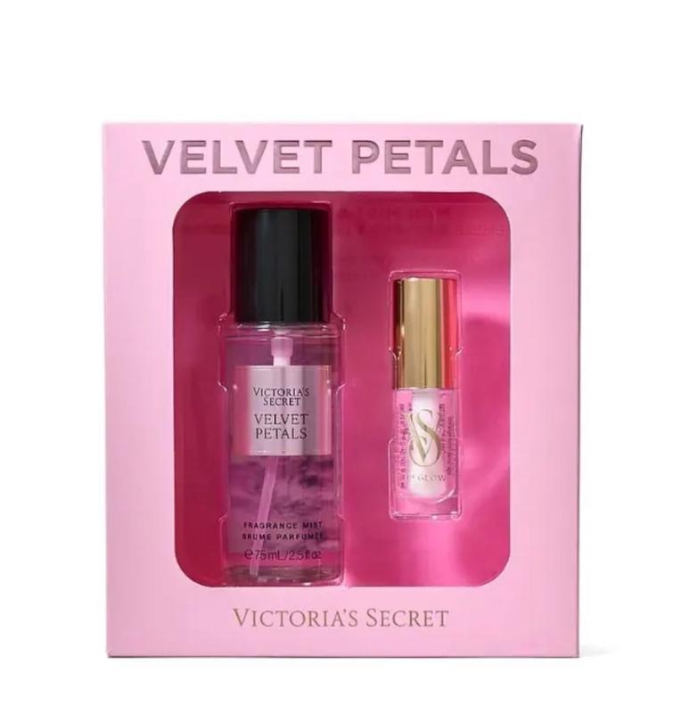 گیفت ست بادی میست و لیپ گلاس Velvet Petals Mist and Kiss 