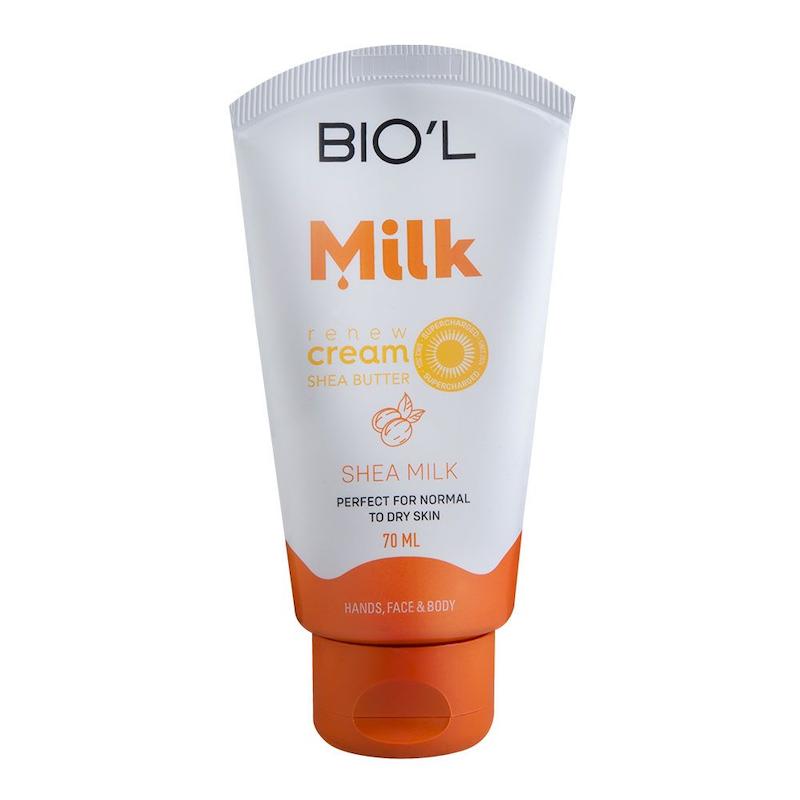 بیول کرم مرطوب کننده  مدل Shea Milk حاوی پروتئین شیر و شی باتر حجم 70 میلی لیتر