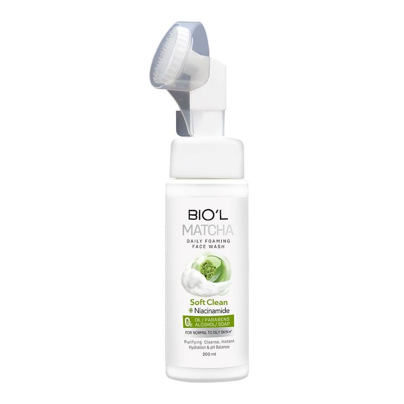 بیول فوم شستشوی صورت حاوی عصاره ماچا مناسب پوست نرمال تا چرب حجم 200 میلی لیتر Biol Cleansing Foam For Oily And Normal Skin 200ml