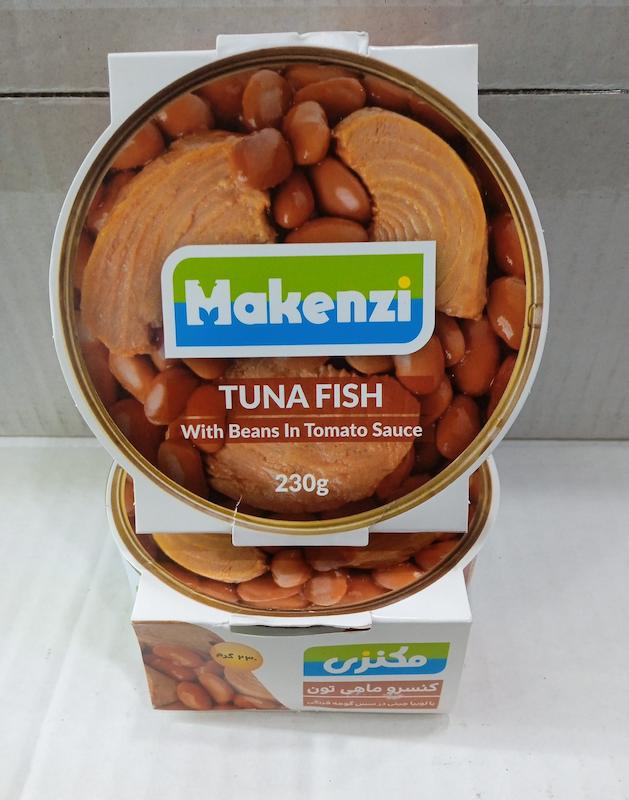  کنسرو ماهی تون با لوبیا چیتی در سس گوجه مکنزی 230گرم 