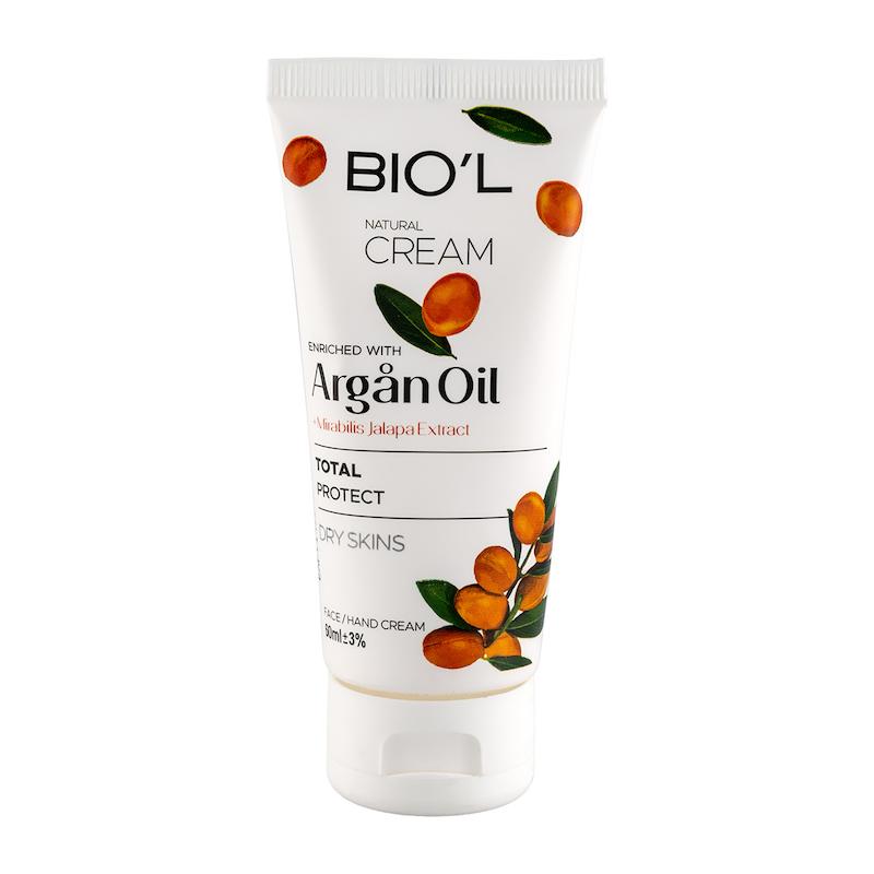 بیول کرم تیوپی مغذی پوست، آرگان و عصاره لاله عباسی 60 میلی لیتر Biol Argan Oil and Mirabilis Jalapa Extract Hand And Face Cream