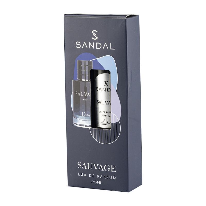 عطر جیبی مردانه صندل مدل Sauvage حجم 25 میلی لیتر Sandal Eau De Parfum Sauvage For Men 25ml