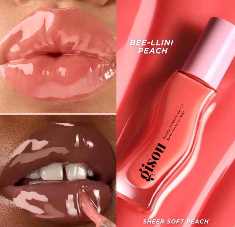 لیپ اویل گیسو رنگ peach bee-llini فولسایز اصل اروپایی 