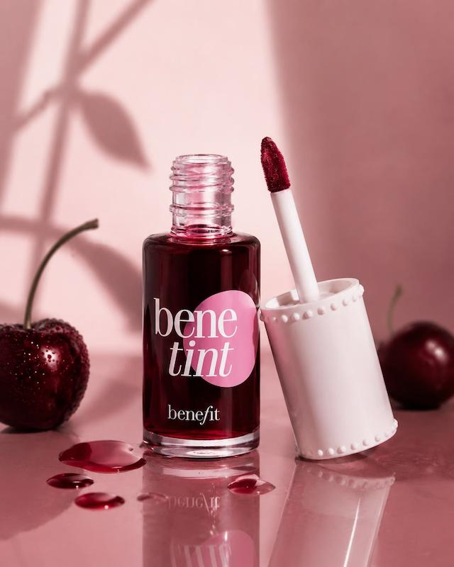 رژگونه و رژلب مایع benetint بنفیت رنگ بنه فولسایز
