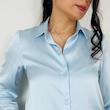 شومیز زنانه آبی آسمانی کدSilka shirt M132