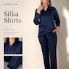 شومیز زنانه سرمه ای کدSilka shirt M134