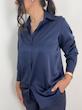 شومیز زنانه سرمه ای کدSilka shirt M134