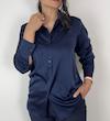 شومیز زنانه سرمه ای کدSilka shirt M134