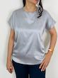 بلوز زنانه نقره ای کد Silka shirt M135