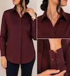شومیز بیسیک Burgundy زرشکی M160