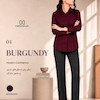 شومیز بیسیک Burgundy زرشکی M160