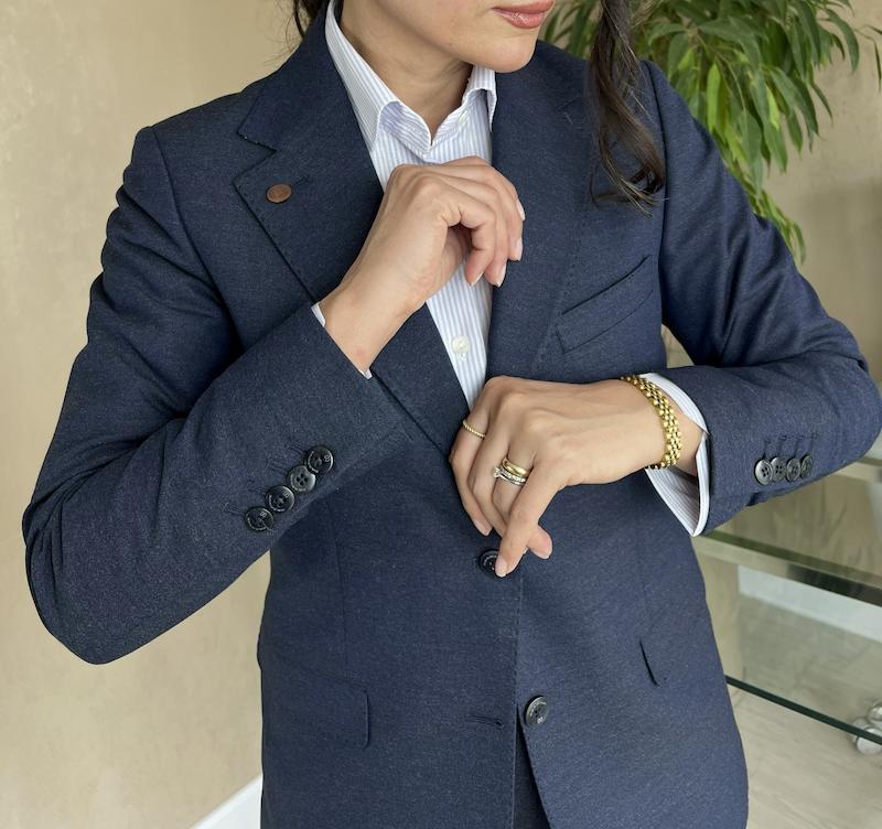 Navy Melange | کت و شلوار زنانه کد M148