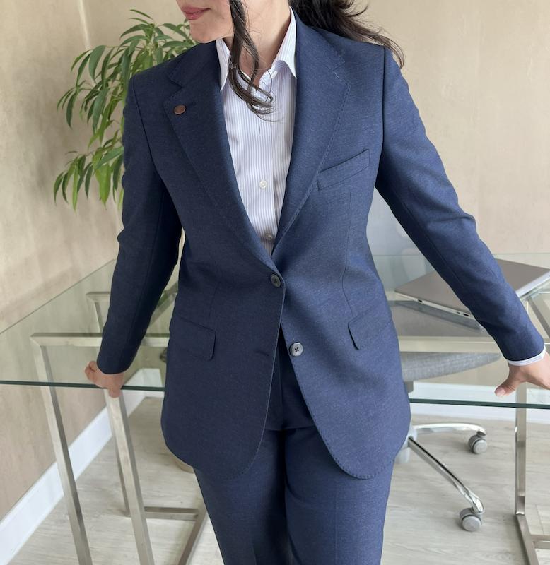 Navy Melange | کت و شلوار زنانه کد M148