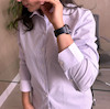 شومیز وینچستر راه راه یاسی M174  جنس: پوپلین  تن خور لباس : Slim Fit  طرح : وینچستر ( Winchester Shirt )