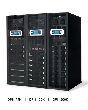 DPH Series UPS, Three Phase, 25- 75/150/200 kW, Scalable Up to 800 kW in Parallel