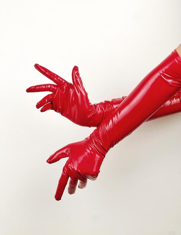 دستكش ورني بلند 