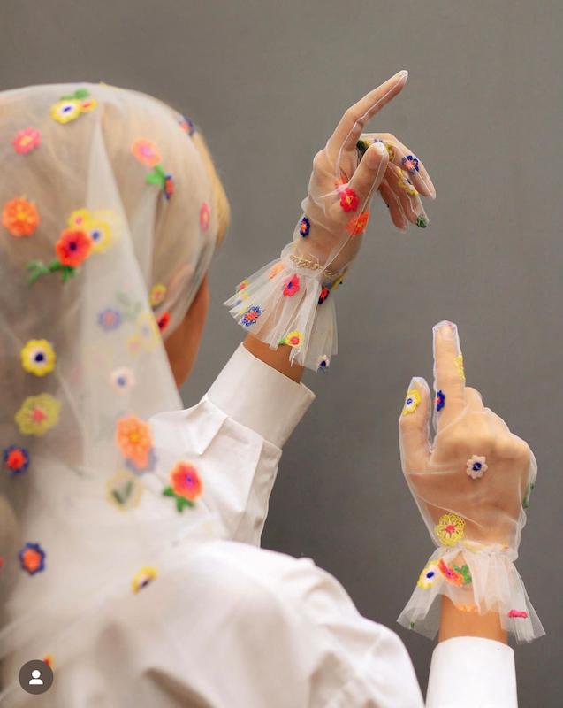 روسری و دستکش تور بهار 
