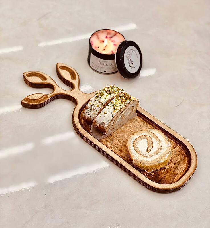 رولت خوری طرح برگ چوبی