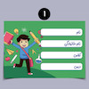 برچسب اسم دانش آموز پسرانه (پک 16 عددی )