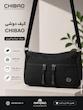 کیف دوشی پارچه‌ای CHIBAO مدل چند جیب زیپ‌دار 