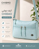 کیف دوشی پارچه‌ای CHIBAO مدل چند جیب زیپ‌دار 