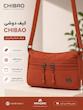 کیف دوشی پارچه‌ای CHIBAO مدل چند جیب زیپ‌دار 