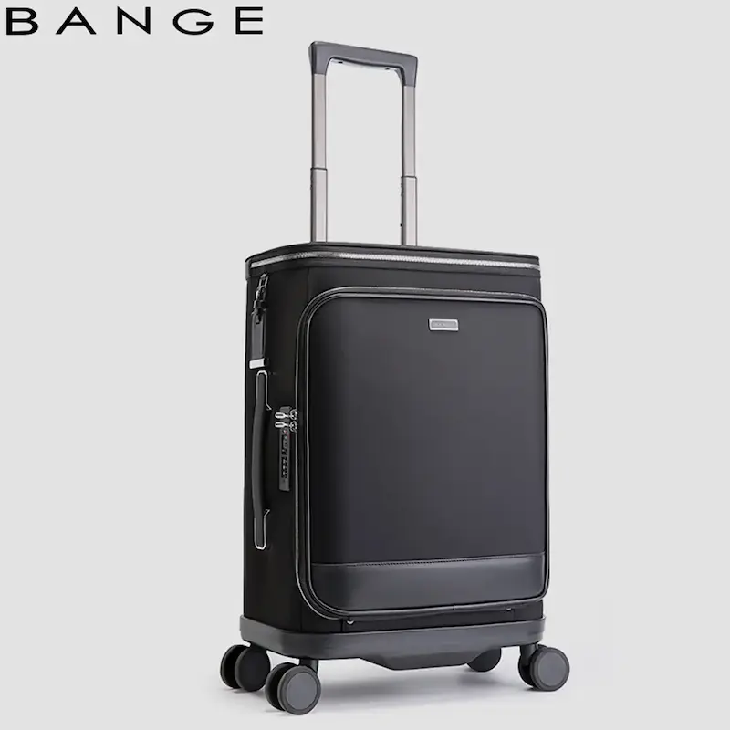 چمدان چرخ‌دار ضدآب مسافرتی بنج Bange QL700 Bange QL700 Medium Travel Suitcase Fabric Haki with 4 Wheels Height 57cm
