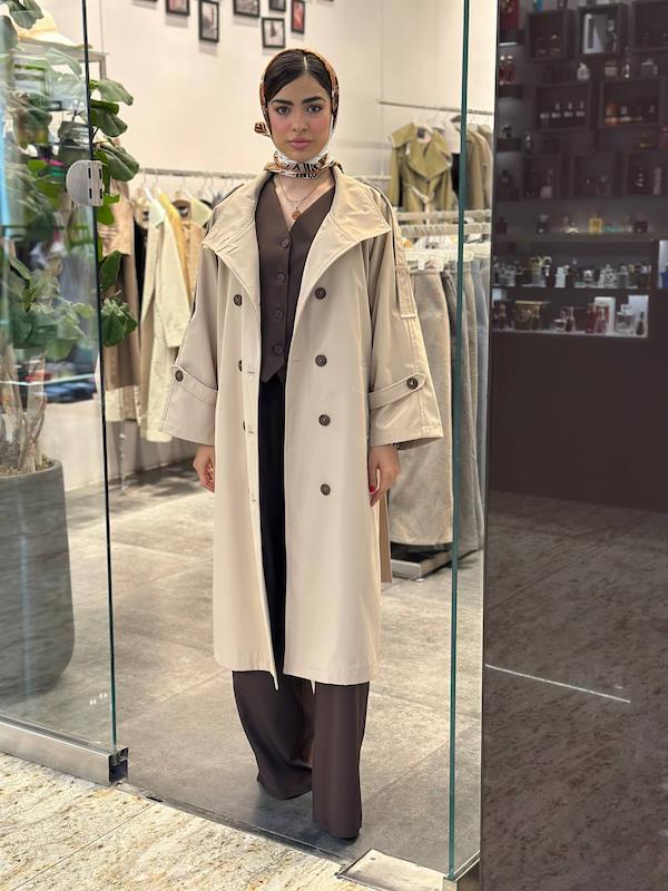 بارونی بلند سانتانا یقه برشکا