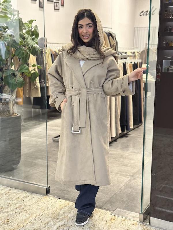 پالتو بارونی مخمل جیر