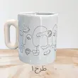 ماگ طرح دار دسته انگلیسی
