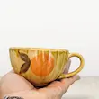 فنجان لته خوری دست ساز پرتقال 