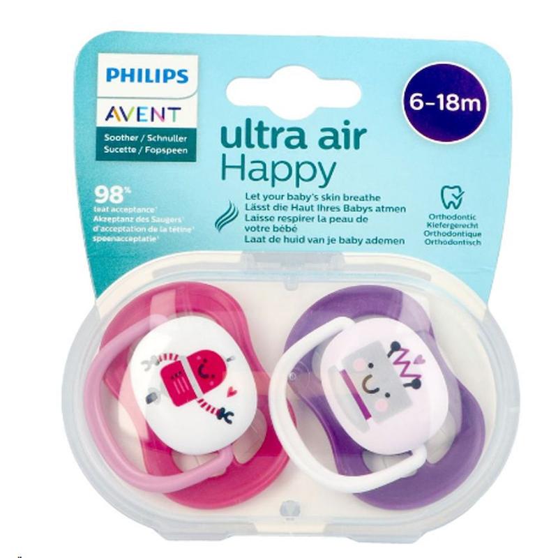 پستانک اونت 18-6 ماه Philips Avent Ultra Air طرح آدم آهنی