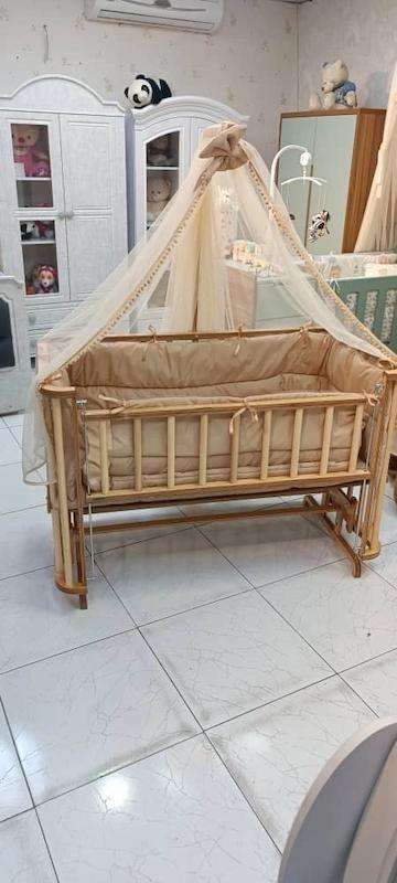 گهواره و تخت کنارمادر چوبی مدل پرنسس تا پنج سال