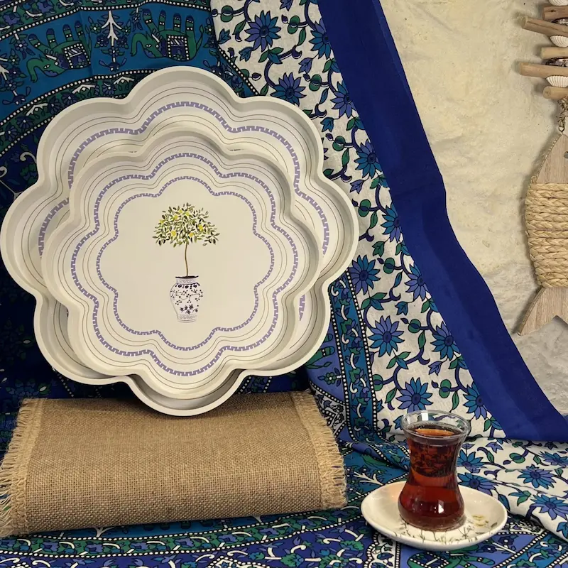 سینی طرح گلدان قطر 28 و36 از برند Zucci 