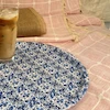 سینی طرح گل آبی چهارخونه قطر31 از برند Zucci 