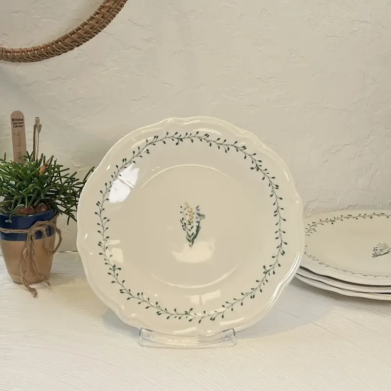 بشقاب طرح گل زرد قطر 25 English Home