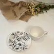 فنجان و نعلبکی گل  300 میل از برند کرامیکا 
