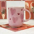 ماگ سرامیکی طرح قلب صورتی 