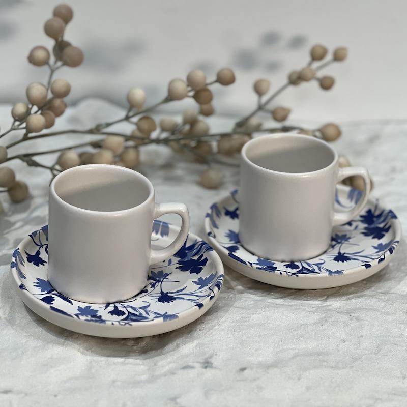 ست 6 پارچه فنجان و نعلبکی کرامیکا 1006